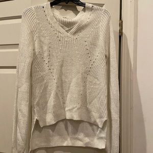 White sparkle sweater